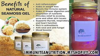 🌱 Immunitea Nutrition Sea Moss Products 2023 🧠 Lets Get Healthy [upl. by Ahasuerus943]