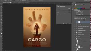 Photoshop Film Afişi tasarımı  Cargo Netflix [upl. by Myers697]