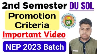 SOL Second Semester Important Video 2023 Batch Students  Sol Passing Criteria For 2nd Sem Students [upl. by Oner]