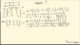 Cramers Rule 3x3 Matrix Example 2 3x3 Matrixde Cramer Kuralı Kullanımı Örnek 2 [upl. by Ennayar]