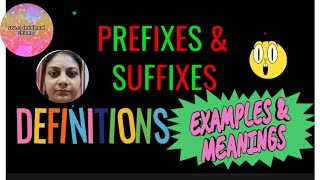 prefix and suffix Examples and their Meaningssuffix prefixes english grammar clearpronunciation [upl. by Scheld]