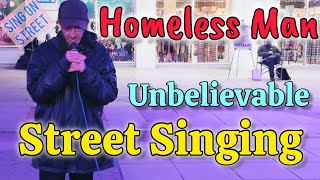 😱Homeless Mans Unbelievable Street Singing🔥Street Singer🍀Boyz II Men  End Of The Road [upl. by Nivrem]