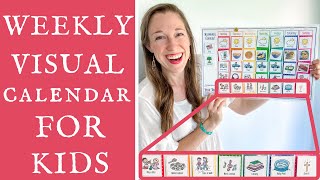 BRILLIANT VISUAL CALENDAR for kids makes planning your weeks EASY SIMPLE and FUN [upl. by Rudolph]