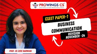 📝 BUSINESS COMMUNICATION REVISION  By PROF CS Juhi Narwani 🌟 [upl. by Odradlig522]