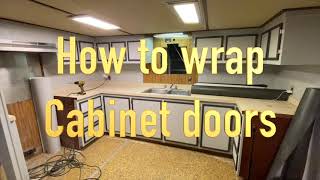 how to vinyl wrap a kitchen Cabinet door using the Architectural film RM wraps [upl. by Trask263]