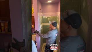 How To Install A Therma Glass Moderna Shower Wall System With No Experience amp Also Linoleum Flooring [upl. by Teevens]