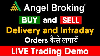 Angel Broking Trading Tutorial 2022  How to Buy and Sell Shares in Angel Broking Mobile App [upl. by Tnerb]