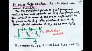 Power electronics RC phase shift oscillator [upl. by Vacla]