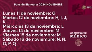 Calendario de Pago de Pensión Bienestar Fecha en Noviembre 2024 [upl. by Ilamad]