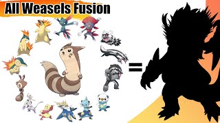 All Weasels Pokémon Fusion Gen 1  Gen 8 [upl. by Yul86]