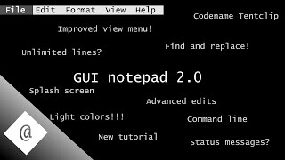 Batch file Notepad with GUI and mouse version 20 [upl. by Valtin]