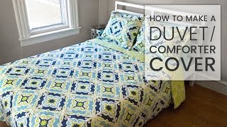 How to Make a Duvet Cover [upl. by Ahsiekrats]