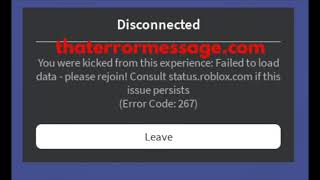 Failed to load data  267 Roblox [upl. by Barbarese809]