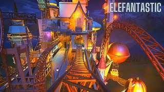 巨大なゾウのようなゾイドのような要塞都市にあるジェットコースター！ Ride the「elefantastic」POV at Planet Coaster [upl. by Ttessil500]