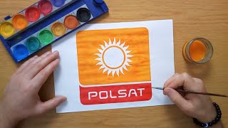 Jak narysować logo Polsat  How to draw the Polsat logo [upl. by Aliza]