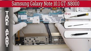 How to disassemble 📱 Samsung Galaxy Note 101 GTN8000 Take apart tutorial [upl. by Eeralav]