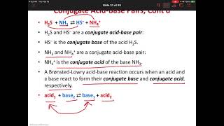 Chapter 18  part 3  Conjugate Acid base pairs [upl. by Kery]