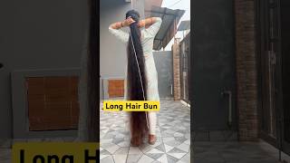 Long Hair Bun youtubeshorts longhairbun trending hairstyle pahdirapunzel [upl. by Nuahs]