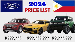 FORD CARS PRICE LIST PHILIPPINES 2024 [upl. by Leehar]