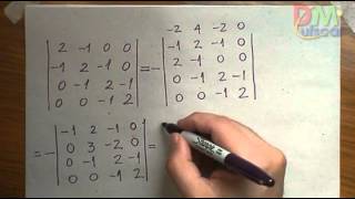 Determinante por escalonamento Eliminação Gaussiana [upl. by Anillehs]