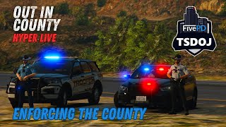 Enforcing the county  LIVE  TSDOJ fivePD [upl. by Rebel906]