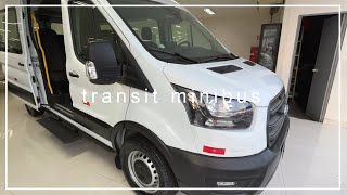 DETALHES do FORD TRANSIT MINIBUS 20 DIESEL 2024 de 15 LUGARES [upl. by Ecyob]