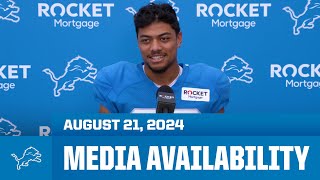 Sione Vaki meets with the media on August 21  2024 post practice availability [upl. by Linskey556]