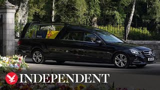 Moment Queens coffin leaves Balmoral as final journey begins [upl. by Arman]