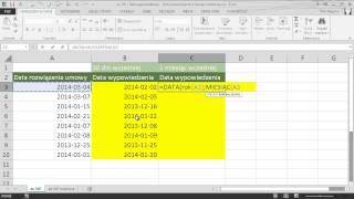 excel307  Data wypowiedzenia  30 dni wcześniej lub 1 miesiąc wcześniej [upl. by Hpotsirhc831]