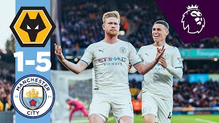 HIGHLIGHTS  Wolves 15 Man City  FOUR De Bruyne Goals  Sterling [upl. by Thain759]