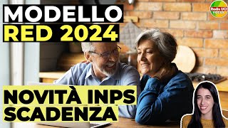 MODELLO RED 2024 AL VIA Scadenza e novità INPS servizio PRECOMPILATO [upl. by Karrie]