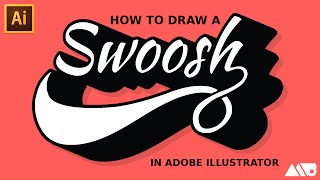 How to Draw a Swoosh in Adobe Illustrator Tutorial [upl. by Flora895]