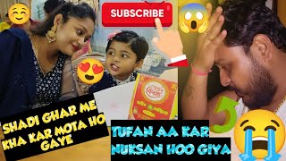 Tufan Aa Kar Nuksan Ho Giya 😱 Or Shadi Ghar Jana Huya Late vlog viral dailyvlog [upl. by Zannini]