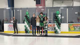 ZHC Senior Night Ceremony 2024 515pm 012724 Carmel Ice Skadium [upl. by Neehs]