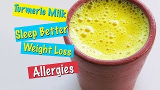 How To Make Turmeric Milk  Golden Milk Recipe  Haldi Doodh For Quick Weight Loss amp To Sleep Better [upl. by Simeon]