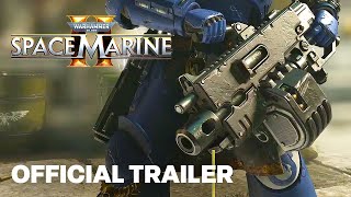 Warhammer 40000 Space Marine 2  Official Heavy Bolter Weapon Gameplay Trailer [upl. by Remark]