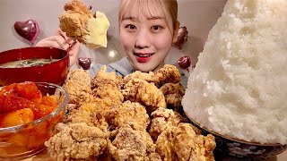 ASMR Fried Chicken【Mukbang Eating Sounds】【English subtitles】 [upl. by Lisan]