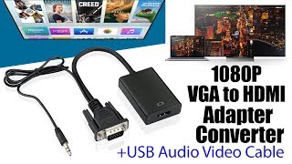 VGA TO HDMI ConverterAdapter I VGA to HDMI Adapter With Audio [upl. by Yeruoc]