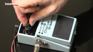 BOSS CE5 Stereo Chorus Ensemble Pedal Review by Sweetwater Sound [upl. by Nirrol]