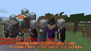 Using Hard Difficulty raid in Minecraft bedrock edition use only trident with about 3 enchantments [upl. by Clarissa]