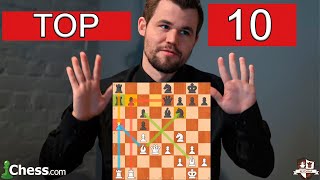 Las 10 Mejores Partidas de MAGNUS CARLSEN [upl. by Gnaoh]