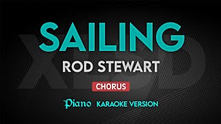 SAILING  Rod Stewart  Karaoke Version  Platinum Piano XL SD [upl. by Cain747]