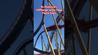 Dr Diabolicals Cliffhanger at Six Flags Fiesta Texas rollercoaster sixflags sixflagsfiestatexas [upl. by Latsyrd]