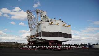 Moving a 3000 tonne dragline excavator in half the time [upl. by Nerradal]