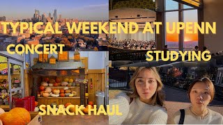 TYPICAL UPENN WEEKEND FALL VLOG first concert best study spot mukbang snack haul amp friends… [upl. by Nylatsyrc]