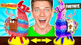 FORTNITE CANDY CHALLENGE Learn How To Make DIY Edible Fortnite Food You Can Eat In Real Life [upl. by Lidstone105]