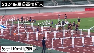 2024岐阜県高校新人 男子110mH決勝 [upl. by Corder]