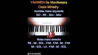 Yahweh se manifestara  Oasis Ministry  Tutorial Piano quotacordes y melodiaquot Nivel FACIL [upl. by Alrahc]