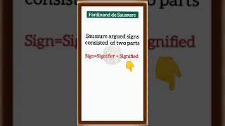 Signifier and Signified in few seconds Literary Theory and Criticism shorts [upl. by Ytisahcal570]