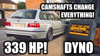 BMW 540i Touring Xpipe regrind camshafts dyno [upl. by Joel]